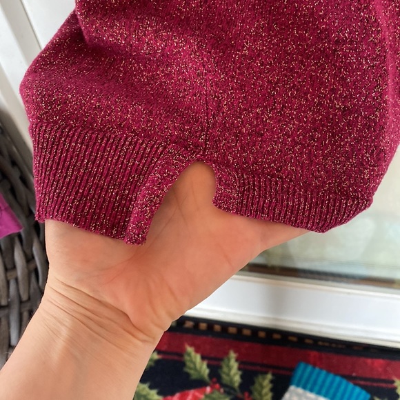 A New Approach a.n.a Size Petite Medium Pink Sparkly Sweater - Picture 8 of 17